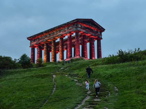 Penshaw Monument will be lit up in Sunderland's colours over the next few nights as the club heads to Wembley for the play-offs.