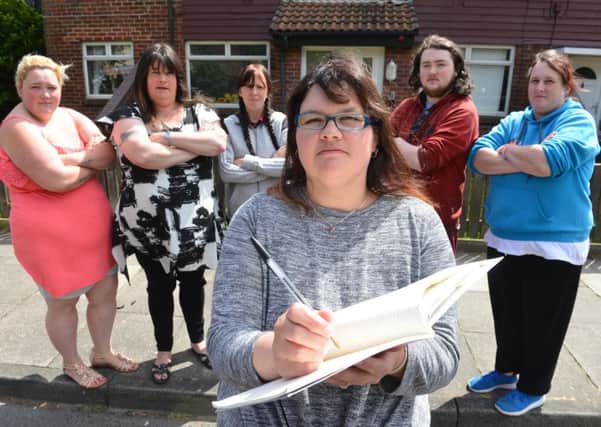 Jarrow residents have launched a petition over concern a flat is being used for short-term tenants. 
From left Jessica Hope, Marina Bull, Amy Dawson, Katrina Lawton, Jordan Southern and Cheryl May.