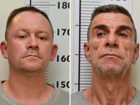 Stephen Unwin, left, and William McFall were both out on licence for killing people when they murdered Quyen Ngoc Nguyen.