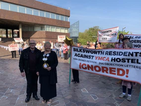 George Callaghan, chairman of Silksworth Residents' Action group, and Ann Swain at Sunderland Civic Centre during a previous protest.