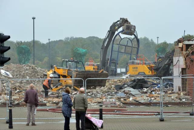 The Seaburn Centre as it was demolished last October, clearing the way for a new development under Siglion.