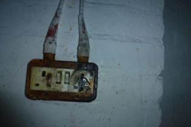 Issues were found with the electrics inside the industrial unit.