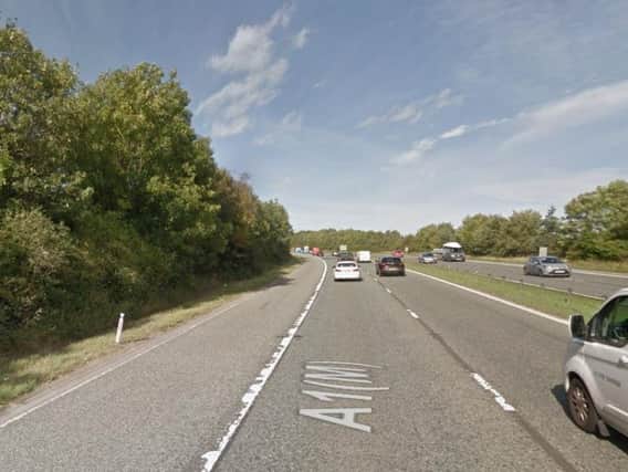 The northbound A1M. Picture from Google Images