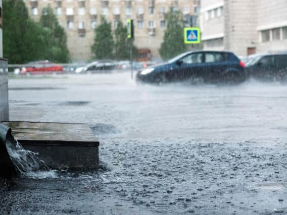 The Met Office has issued a yellow weather warning for heavy rain across parts of the North East today