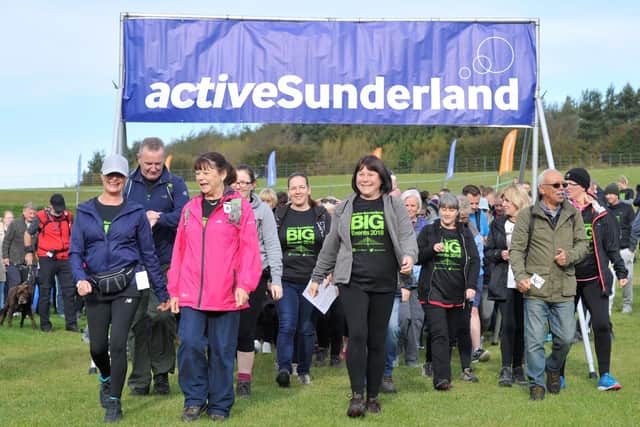 Hundreds of walkers cross the starting line as they take part in the Everyone Active Sunderland Big Walk from Herrington Country Park this morning.
See Sunderland Council Press Release ...