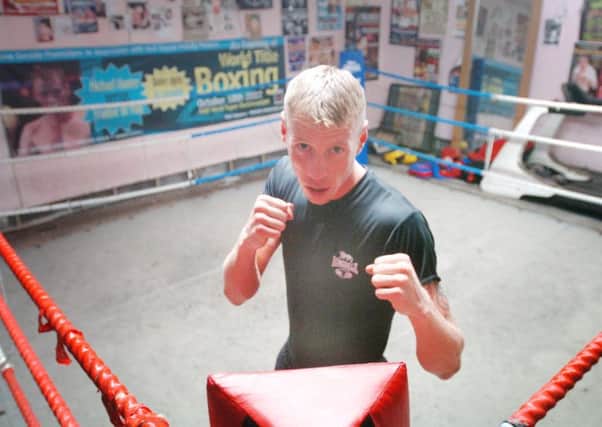 THE GOOD OLD DAYS: Michael Hunter in Neil Fannan's gym in 2009