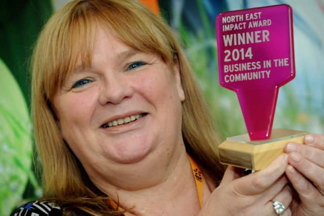 Margaret Wenham from EDF pictured with her award.