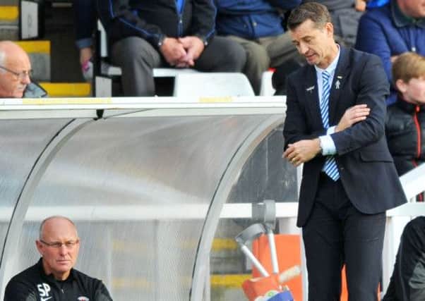 Colin Cooper standing on the sideline against Carlisle United. Picture by FRANK REID