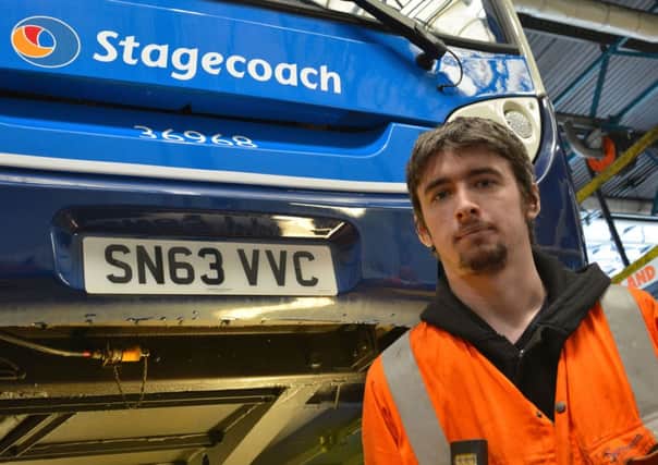 NEW STARTER: Peter Billyard, from Peterlee, has started his career with an apprenticeship at Stagecoachs Sunderland depot.
