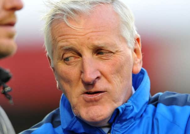 NOT HAPPY: New Hartlepool United manager Ronnie Moore. Picture by FRANK REID