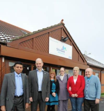 Members of the Vitamin B12 Support Group at the Shinwell Medical Centre in Horden (l to r) Dr Joseph Chandy, president, Hugo Minney, chief executive, Janet Kelly, Ann Peel, Cathy and Norman Imms.