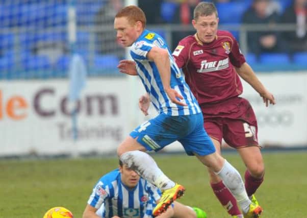 STAR TURN: Michael Woods in action for Hartlepool United against Stevenage. Picture by FRANK REID