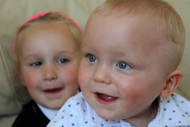 Premature baby Layton Gray celebrates his first birthday with sister Alisha