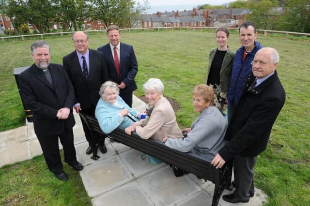 Members of Dennis Donninis family at the opening of the new park in Easington Colliery.