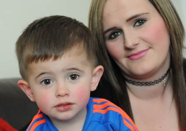 Kelly Gowland with son Tyler, who suffers from a rare muscle wasting genetic condition