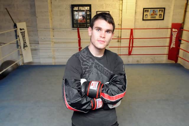 Boxer Tommy Ward at Neil Fannan's Hartlepool gym