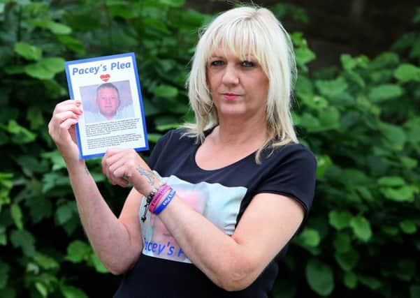 Mum  Cath Wareing who has set up the Facebook page Paceys Plea in memory of her son  David.