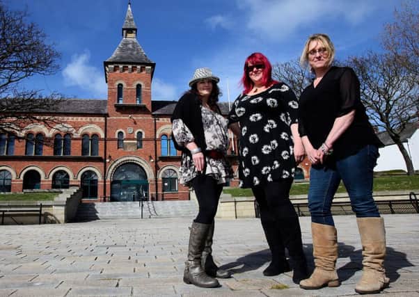Lana Williams of the Fisherman's Arms, Joan Crump, director of the Hartlepool Folk Festival and Amanda White from Cleveland College of Art and Design.