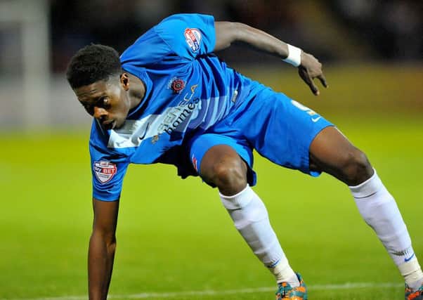 Rakish Bingham in action for Hartlepool United against Sheffield United. Picture by FRANK REID