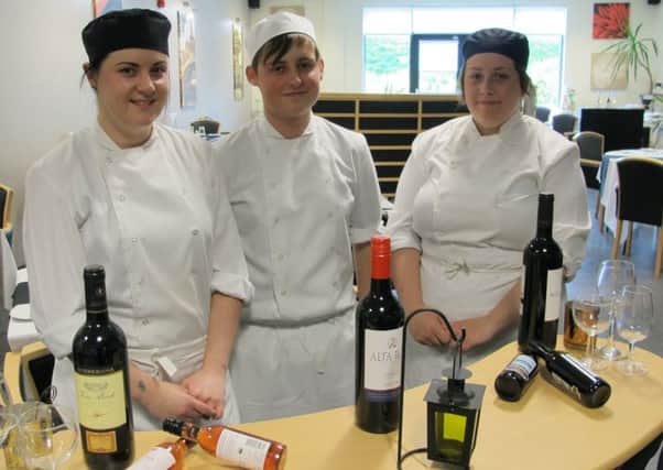 East Durham College catering students. From left, Charlotte Tubman, Alex Whittington and Chantelle Dockerty.