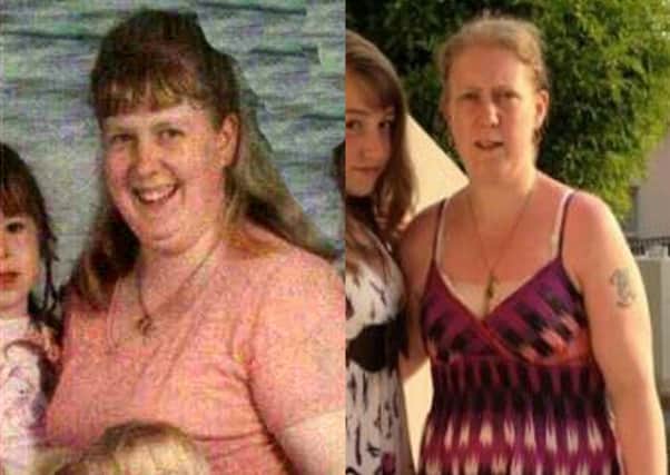 Before and after pictures of Barbara Barnes who is starting a second slimming group class.