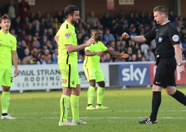 Matthew Bates: Great game but couldn't get referee Lee Collins to change his mind about the penalty