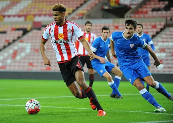 Mikael Mandron in action for Sunderland in the 2-1 win over Athletic Bilbao. FRANK REID