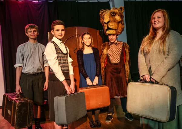 Ben Weir, Liam Wilson, Katie Meir, Luke Smith and Rhiannon Gillibrand, who play the lead roles in the Seaham School of Technology production of The Lion, The Witch and The Wardrobe. Picture: TOM BANKS