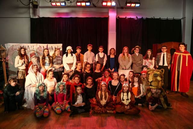 The cast of the Seaham School of Technology production of The Lion, The Witch and The Wardrobe. Picture: TOM BANKS