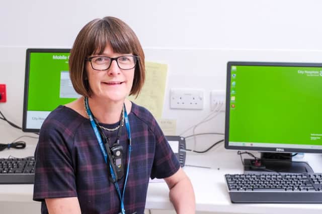 Susan Beattie, a nurse at Sunderland Royal Hospital, photographed in the temporary Adult Emergency Department at the hospital.