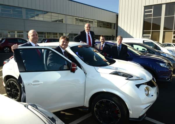 Launch of the North East Automotive Alliance: (from left) Sunderland City Council  Leader Coun. Paul  Watson; Iain  Wright MP for Hartlepool; Lawrence Davies, Automotive Investment Organisation;  Paul Butler,  CEO NEAA;, and Kevin Fitzpatrck VP of NMUK and chairamn of NEAA