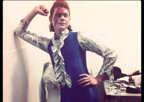 Frankie Francis as David Bowie for a charity gig