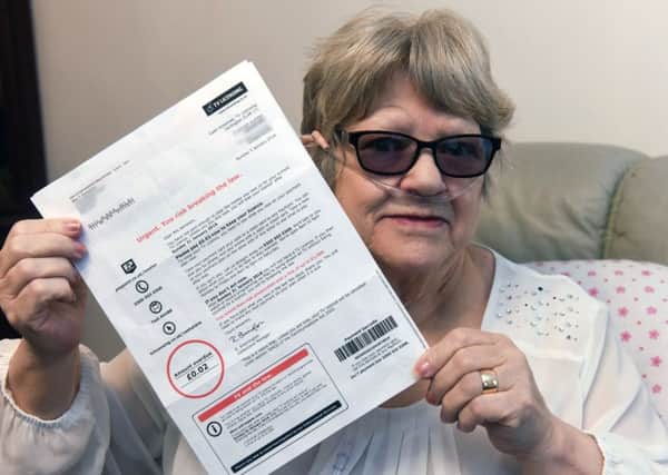 Pensioner Iris Jameson, of North Bank Court, Southwick, Sunderland, who was threatened with prosecution from the TV Licence for non-payment of 0.02p