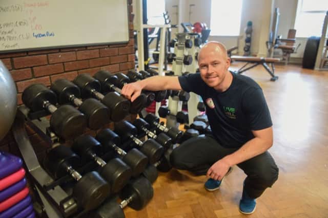 Trainer Tim Ford of the Fitness Bank, Douro Terrace Sunderland