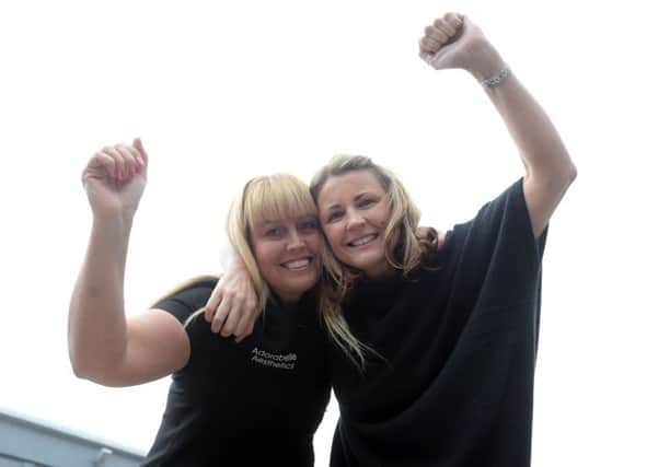 Friends Claire Colgan, left, and Nicola Moore and will be doing a charity skydive in aid of cancer charities after members of their families were affected by the illness.