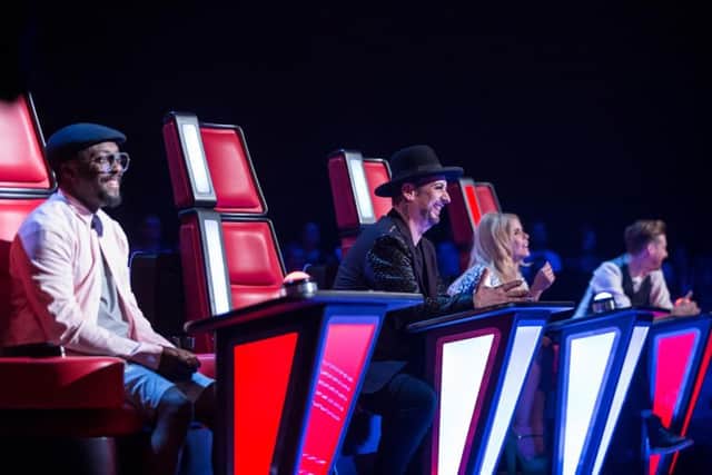 Will.i.am, Boy George, Paloma Faith and Ricky Wilson on The Voice - (C) Wall To Wall - Photographer: Guy Levy