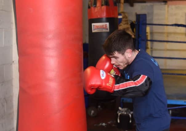 Tommy Ward training at the Neil Fannon Boxing Gym, Hartlepool.