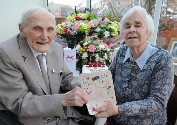 Seaham couple Arthur and Betty Lanes celebrating their 75th wedding anniversary.