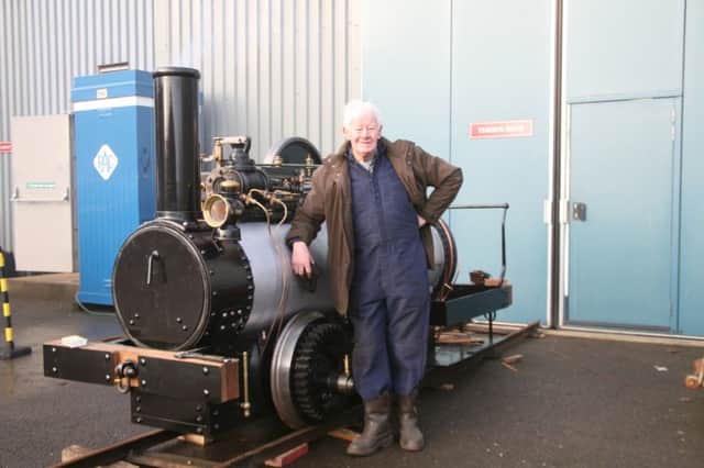 David Young with the engine he built from an idea and a photo - rather than a plan.