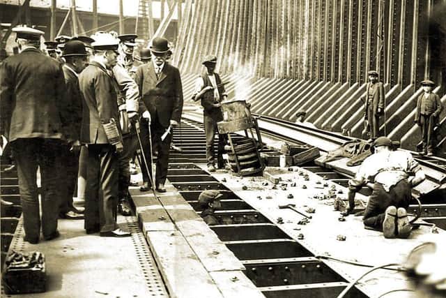 King George V visiting JL Thompson's shipyard, Sunderland, during the war in 1917.