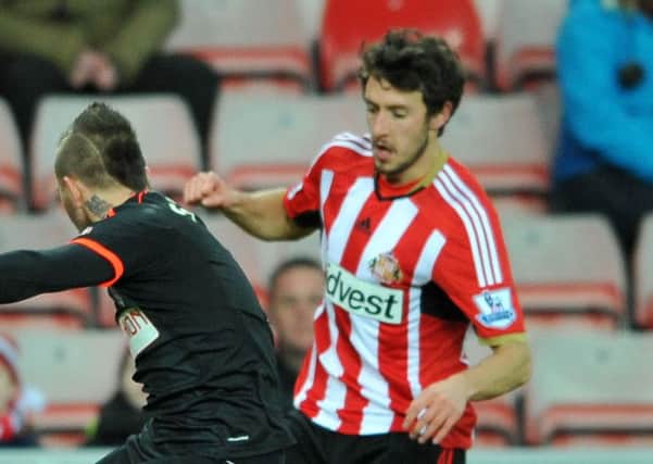 Will Buckley in action for Sunderland against Fulham. Picture by FRANK REID