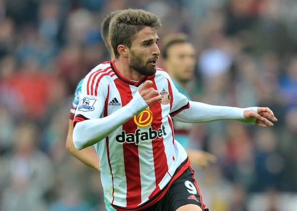 Fabio Borini in action for Sunderland during their 2-2 draw at the Stadium of Light against West Ham United. Picture by FRANK REID