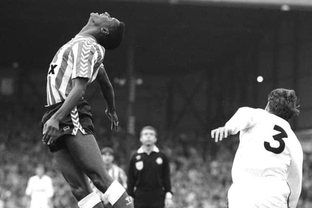 Gary Bennett stretches to win the ball in Sunderland's 3-2 win over Bournemouth in October, 1989