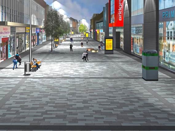 Artist's impression of the work in High Street West