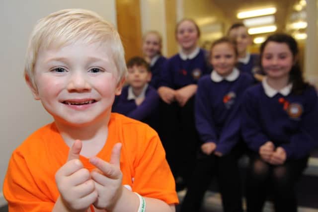 Three-year-old William Calvert has Duchenne muscular dystrophy.