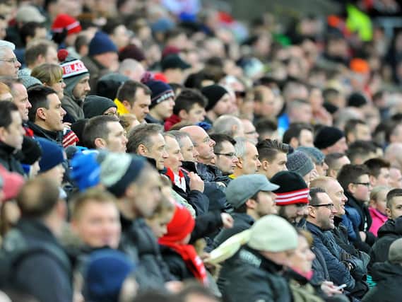 Sunderland fans watching the AFC Bournemouth match at the Stadium of Light