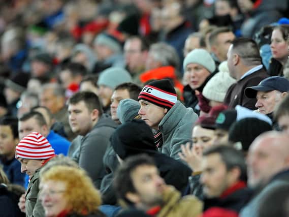 Sunderland supporters captured during the 1-1 draw at the Stadium of Light against Bournemouth