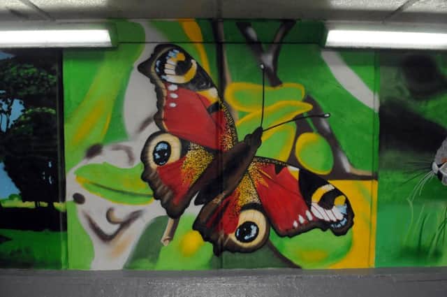 Newly decorated subway at Barnes Subway, Hisburn Drive by local artist Frank Styles