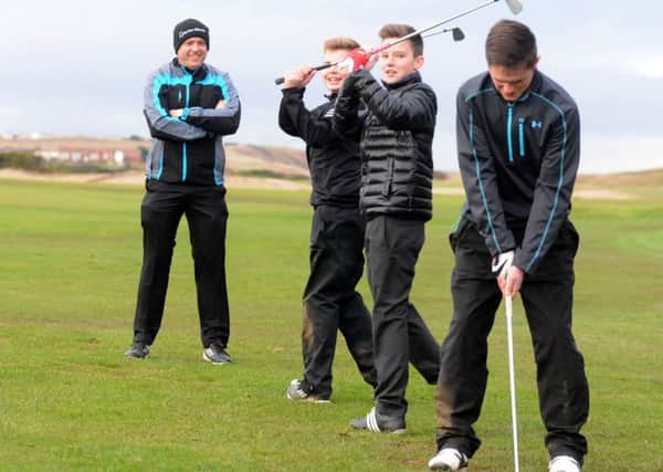 Hartlepool golfer Graeme Storm pictured coaching Dyke House Sports & Techology Golf Academy students