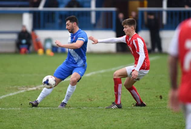 Billy Paynter (left) on his return to action for Pools Reserves against Rotherham